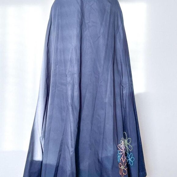 st.johns bay vintage floral embroidered‎ maxi skirt 100% cotton womens 8 - Picture 1 of 3